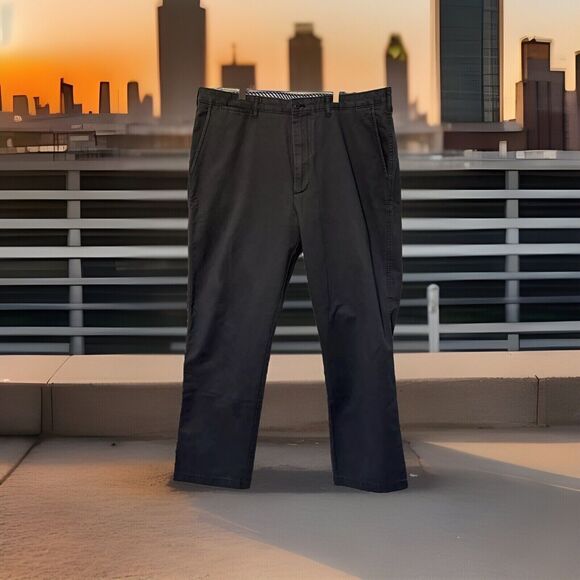 Cremieux Men's Madison Charcoal Gray Chino Pants Size 38 X 32‎ 100% Cotton - Picture 1 of 16